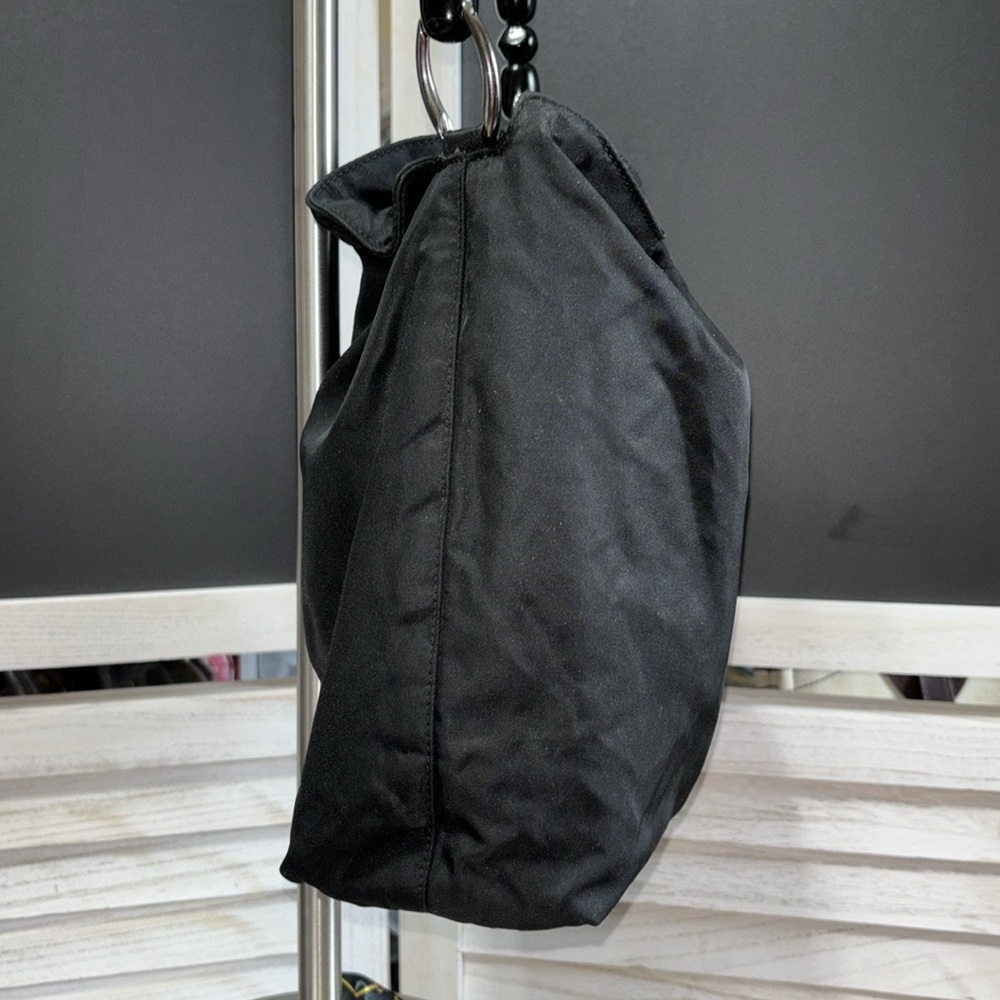 SOLD - Dior Maris Pearl Handle Vintage Nylon Bag,Black11x9,EUC,Callout on bottom - Picture 5 of 14